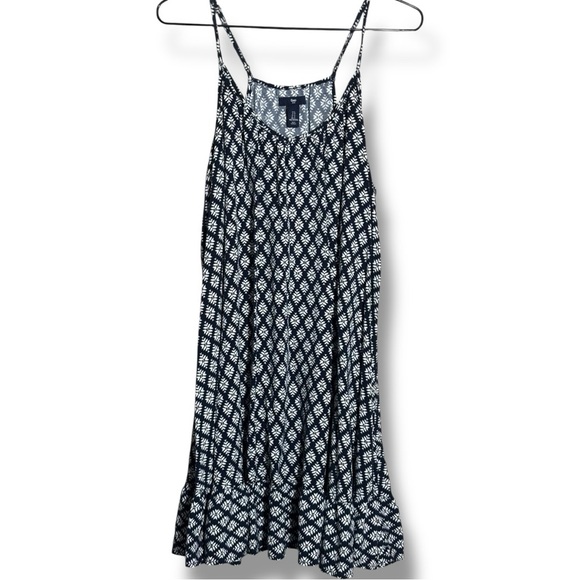 GAP Blue & White Floral Geometric Patterned Sleeveless Halter Style Beachy Dress - Picture 14 of 16